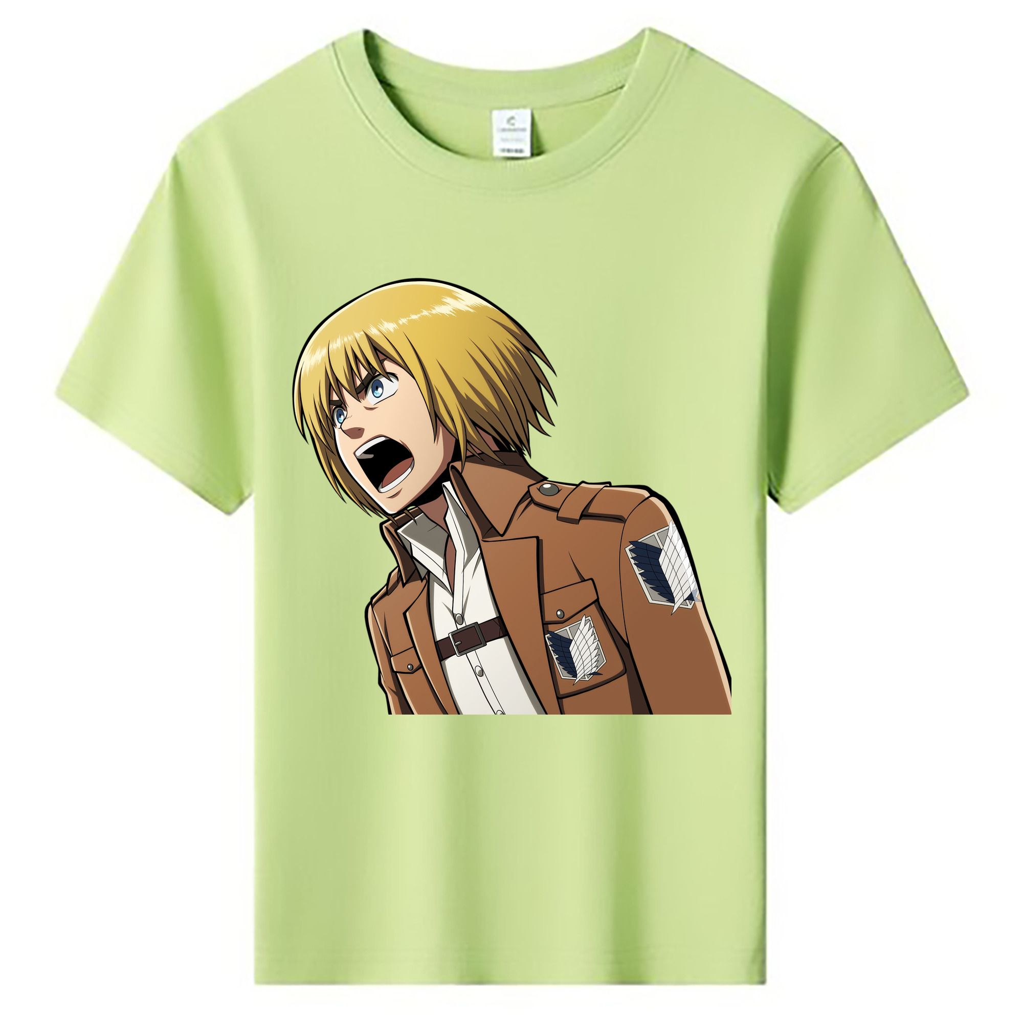 （画像用） 進撃の巨人 アルミン·アルレルト Attack on Titan Armin Arlert 綿100％キッズTシャツ（フロントプリント）
